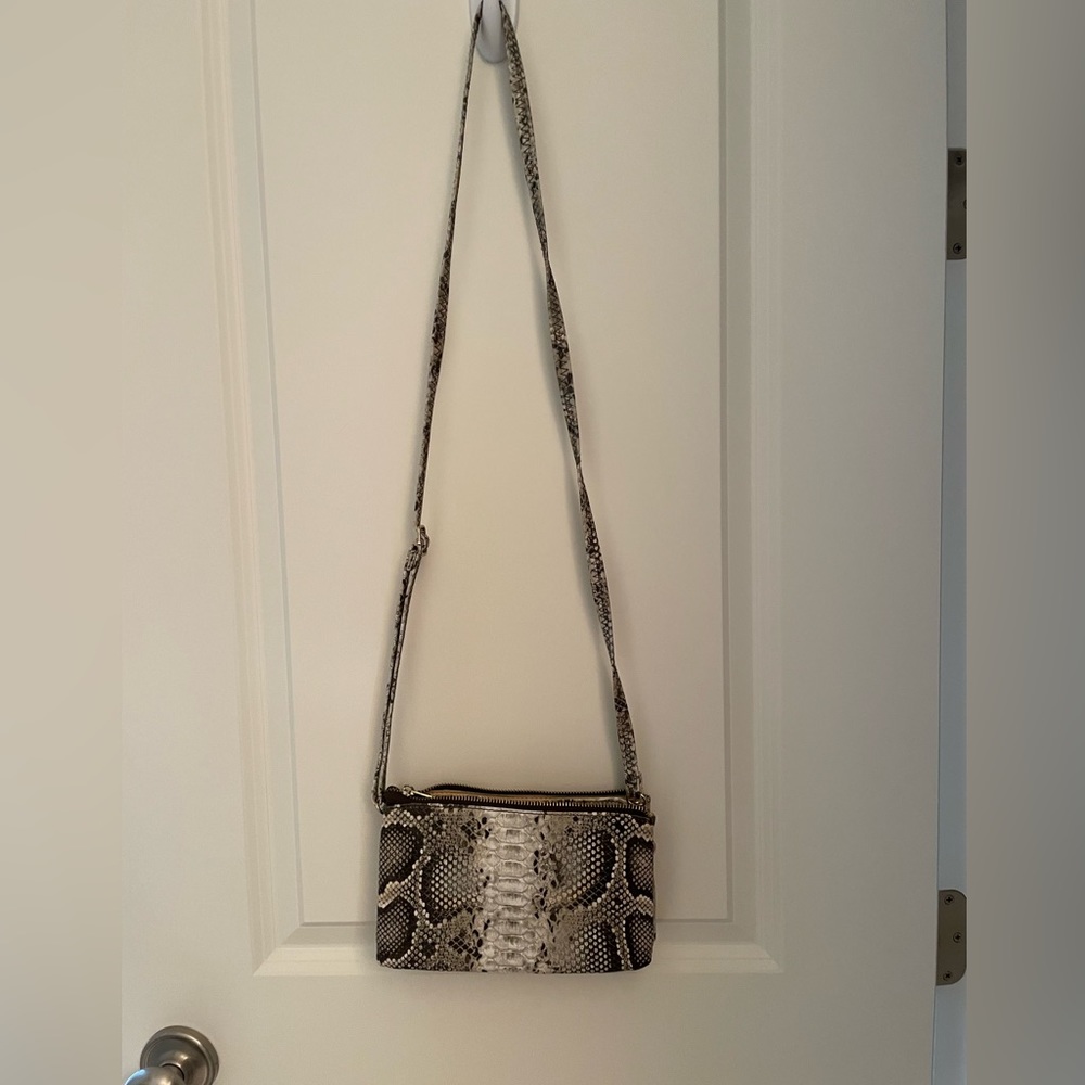 Caroline Hill crossbody snake print purse